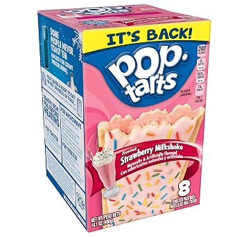 Pop-Tarts Breakfast Toaster Pastries, Frosted Strawberry Milkshake, 14.1 oz 8 Count