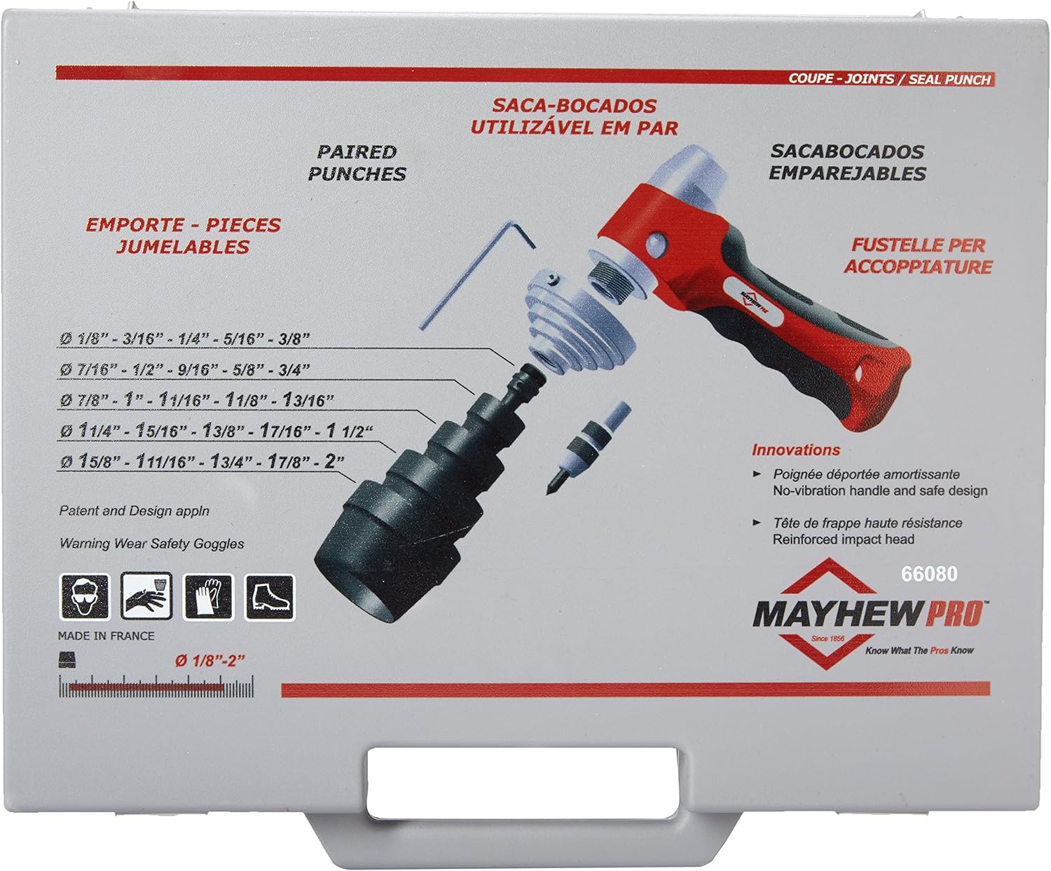 New Arrivals Mayhew Pro 66080 1/8-Inch to 2-Inch Imperial SAE Hollow Punch Set
