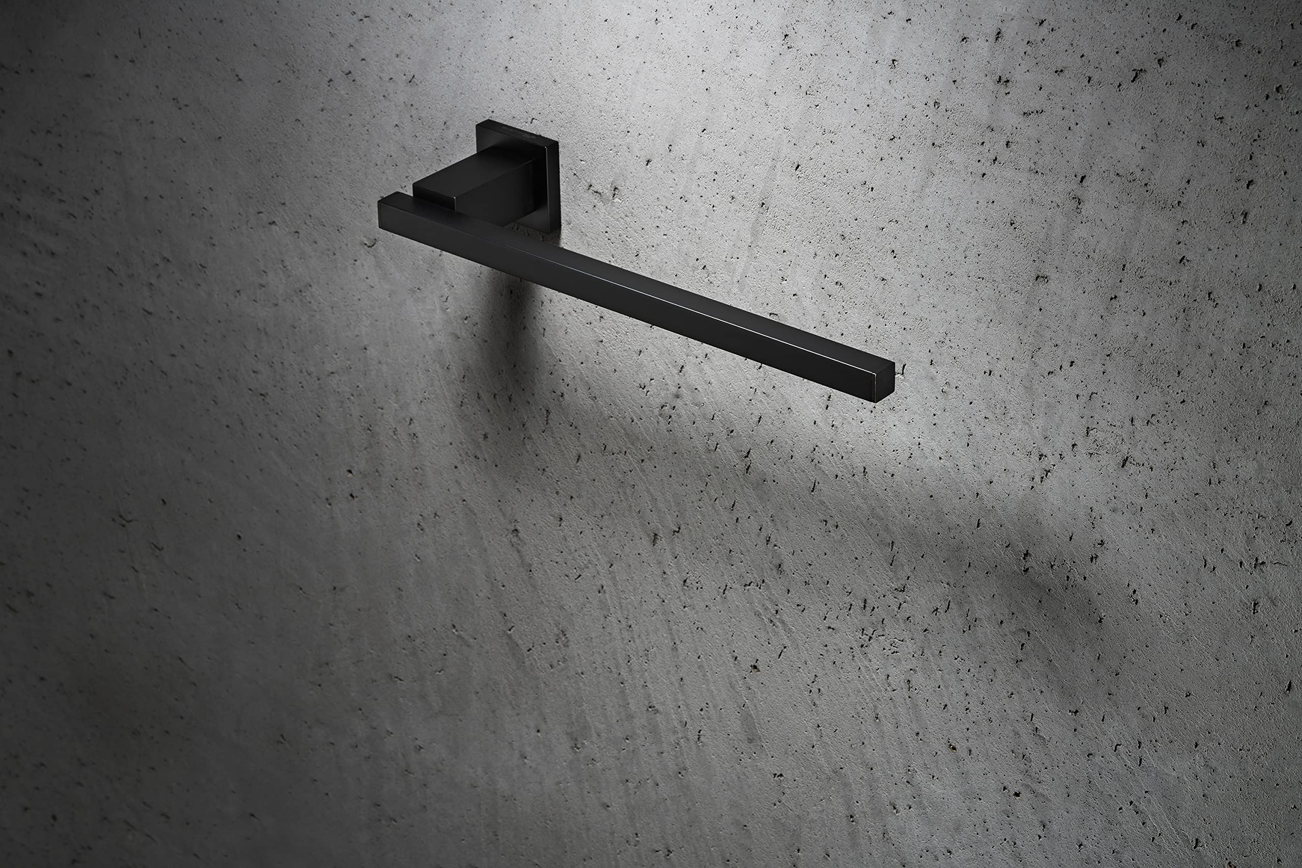 270S1-B Toallero de Pared 32cm | Soporte para Toallas y Paños de Cocina o Baño | Diseño Moderno y Elegante, Latón Cromado Negro Mate