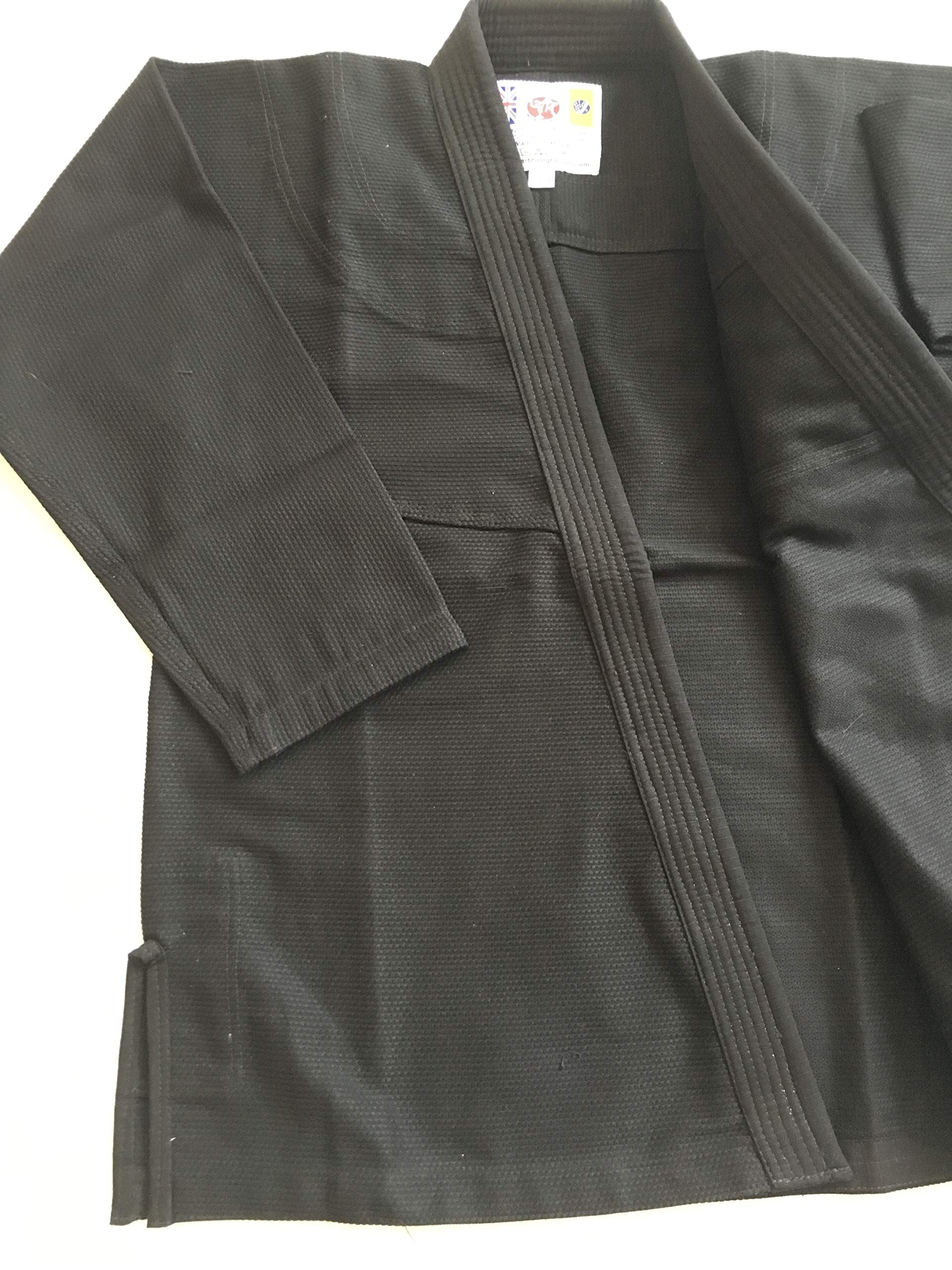 Certified Grappler BJJ Gi Black - Tejido de perlas de Jiu Jitsu, color negro