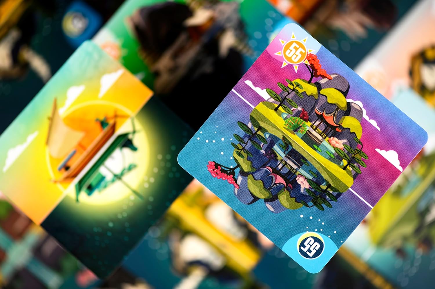 Tranquility Board Game - Set Sail for Paradise in This Silent Cooperative Adventure! Strategy Game, Family Game for Kids and Adults, Ages 8+, 1-5 Players, 15-20 Min Playtime, Made by Lucky Duck Games