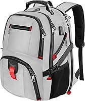 Vista 9 de YOREPEK Travel Backpack, Extra Large 50L Laptop Backpacks for Men Women, Water Resistant College Backpack Airline Approved Business Work Bag with
