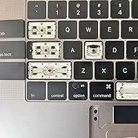Vista 3 de Teclas de teclado de repuesto para MacBook Pro Retina de 13 pulgadas y 15 pulgadas A1706 A1707 (2016 2017), compatible con MLH12LL/A MPXV2LL/A