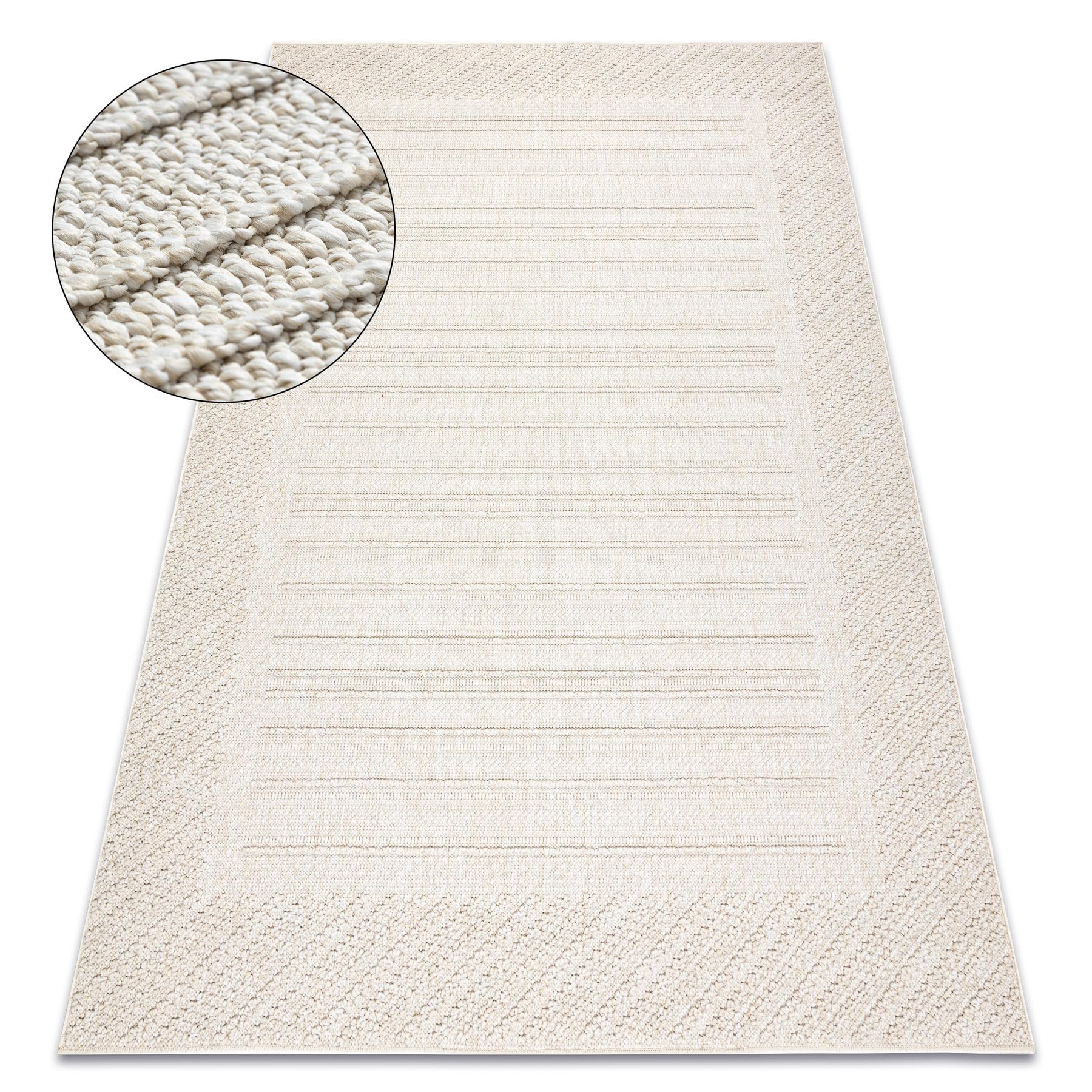 Tapis de structure lavable pour entrée et terrasse beige 80x150