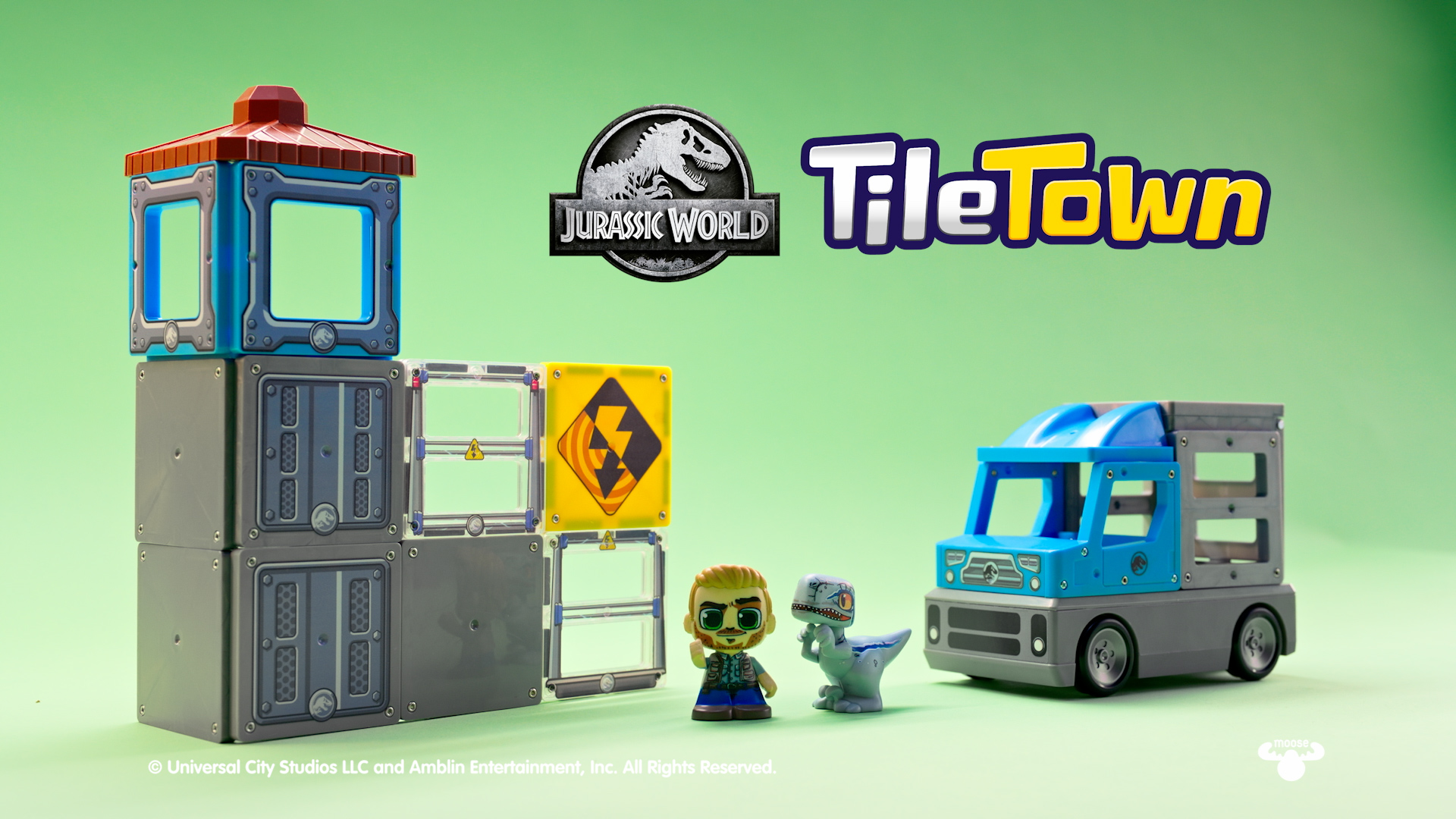 Amazon.com: Tile Town Jurassic World Dino Escape Magnetic Tiles