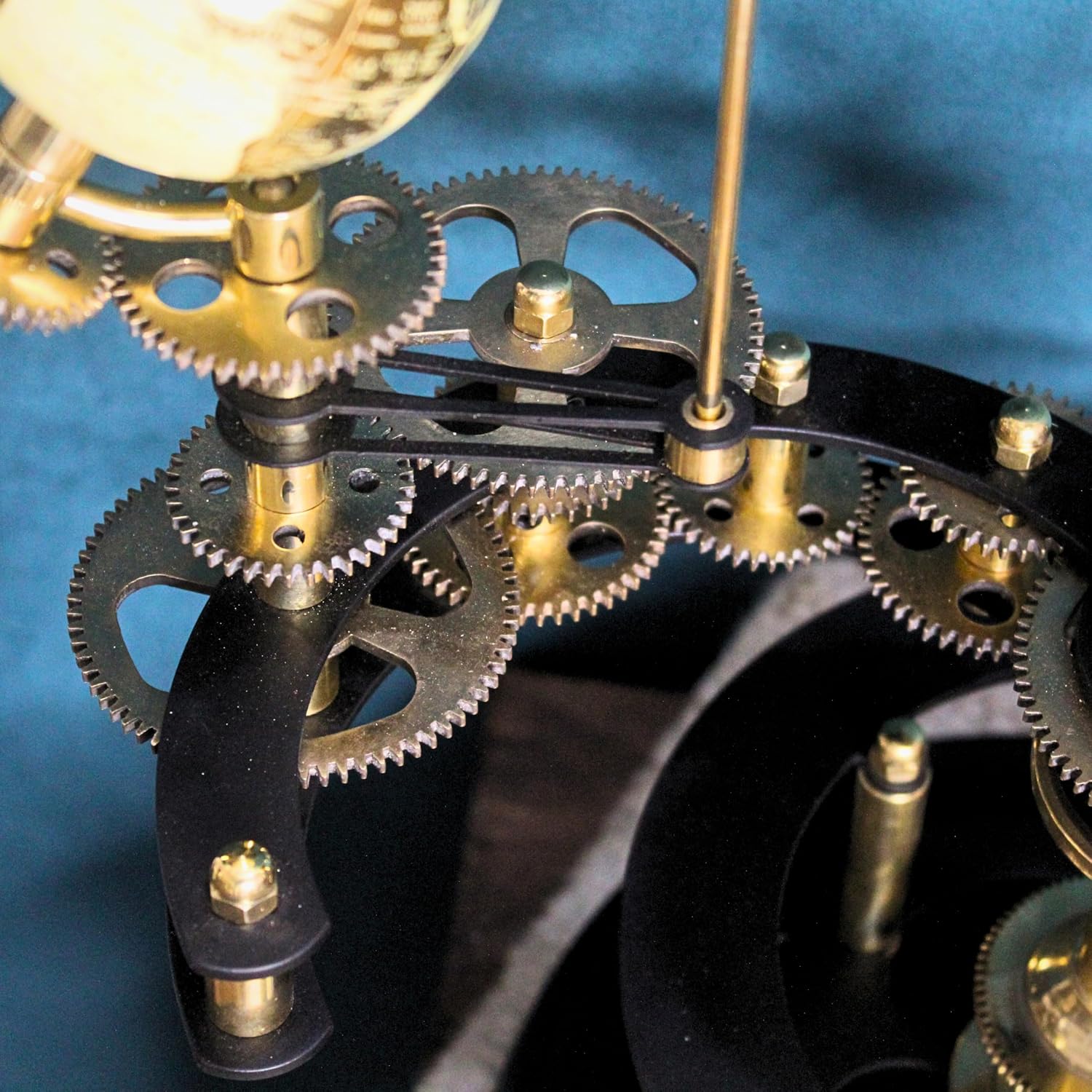 Antique Brass Orrery – Handcrafted Tellurion with Moving Gears | Luxury Planetary Model for Astronomy Enthusiasts, Home & Office Decor, Collectors, and Science Gifts
