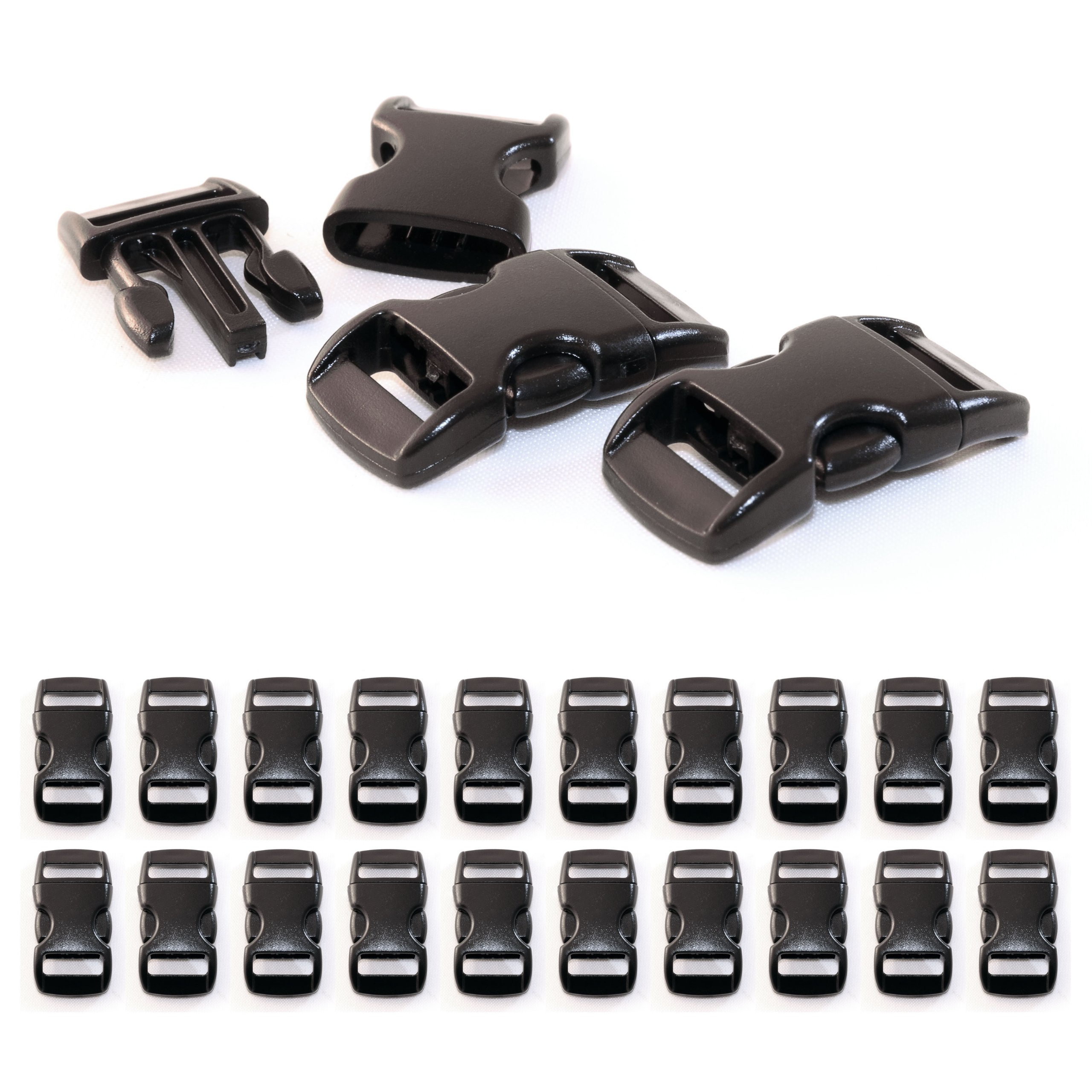 Fibbie A Sgancio Laterale Chudian - 60 Pezzi Da 10mm, Nere, Per Braccialetti, Collari Cani, Zaini - Foto 5