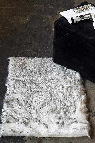 Miniatura 10 de Luxe - Alfombra Hudson de piel sintética con pelo suave y esponjoso, lavable a máquina, con respaldo antideslizante, alfombra de área libre de