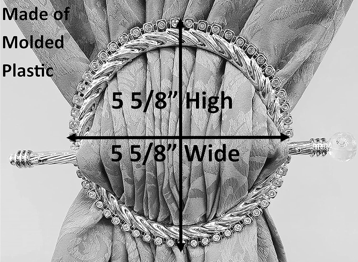 Van Wyck The Curtain Shop Decorative Holdback Set (Square Shimmer Color: Brass), Square Shimmer Brass : Home & Kitchen