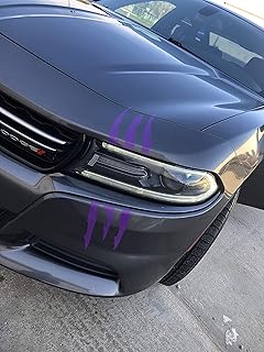 ViaVinyl Claw Marks Headlight Decal Available in Twelve Colors!. Genuine Brand Vinyl Sticker/Decal for Sports Cars (Plum Crazy Purple)