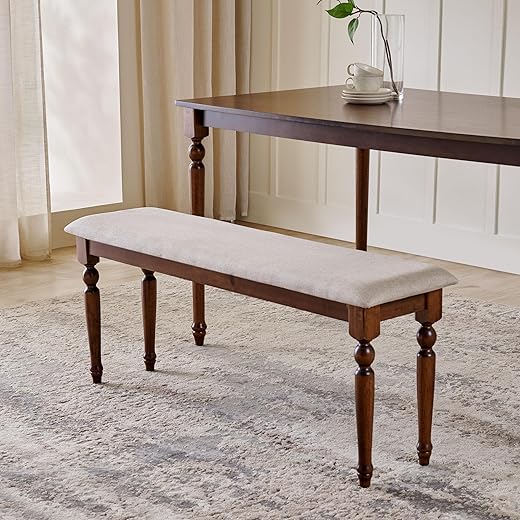 Dining Bench Helios Franklin Rubber Wood Beige