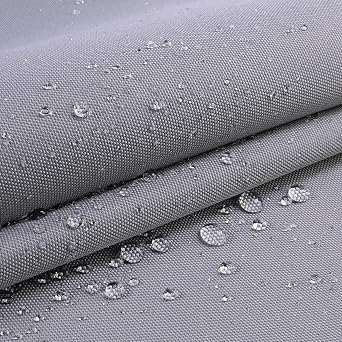 Marine Waterproof Canvas Fabric 900Denier 60"72" Cordura Canvas Material with Waterproof PU Backing for Car Boat Home Awning Tent Cushion, Grey