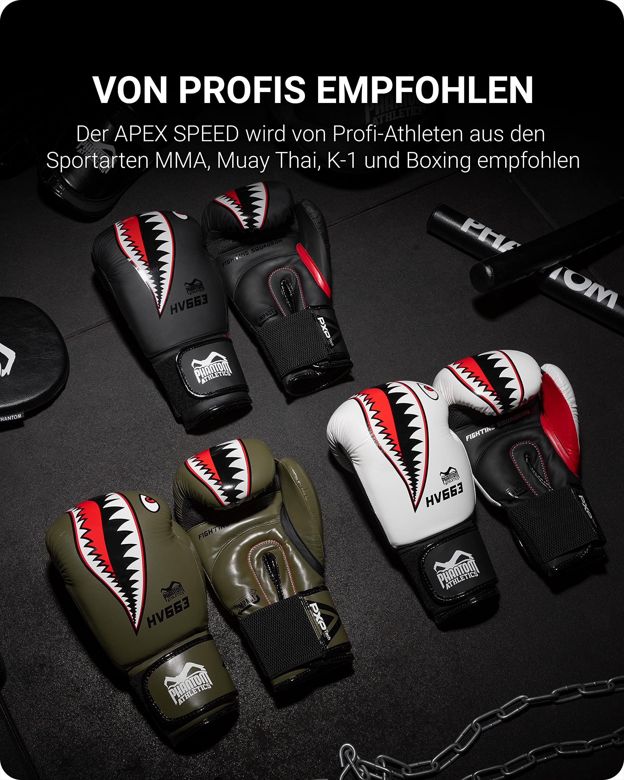 Phantom Boxhandschuhe Fight Squad | MMA Thai Boxing Gloves | Männer (Fight Squad - Army, 14 Oz)