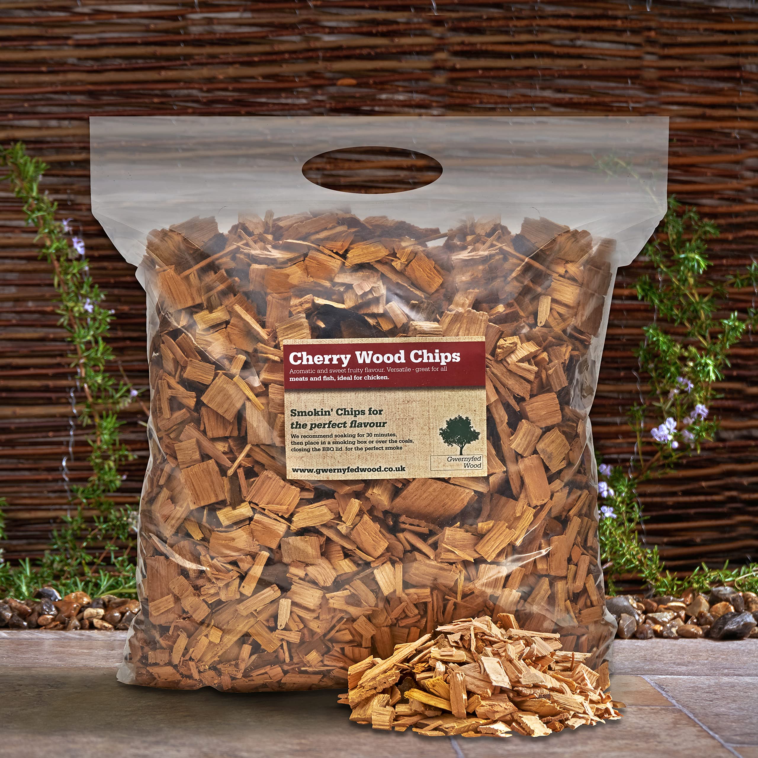 Sponsored Ad – Cherry Smoking/Smoker Wood Chips Jumbo 15 Litre Bag – (24 Great Flavours 100% Natural Nothing Added) Smoking Food in a Smoker/BBQ - Many from our own Woodland (Cherry - 15 Litre)