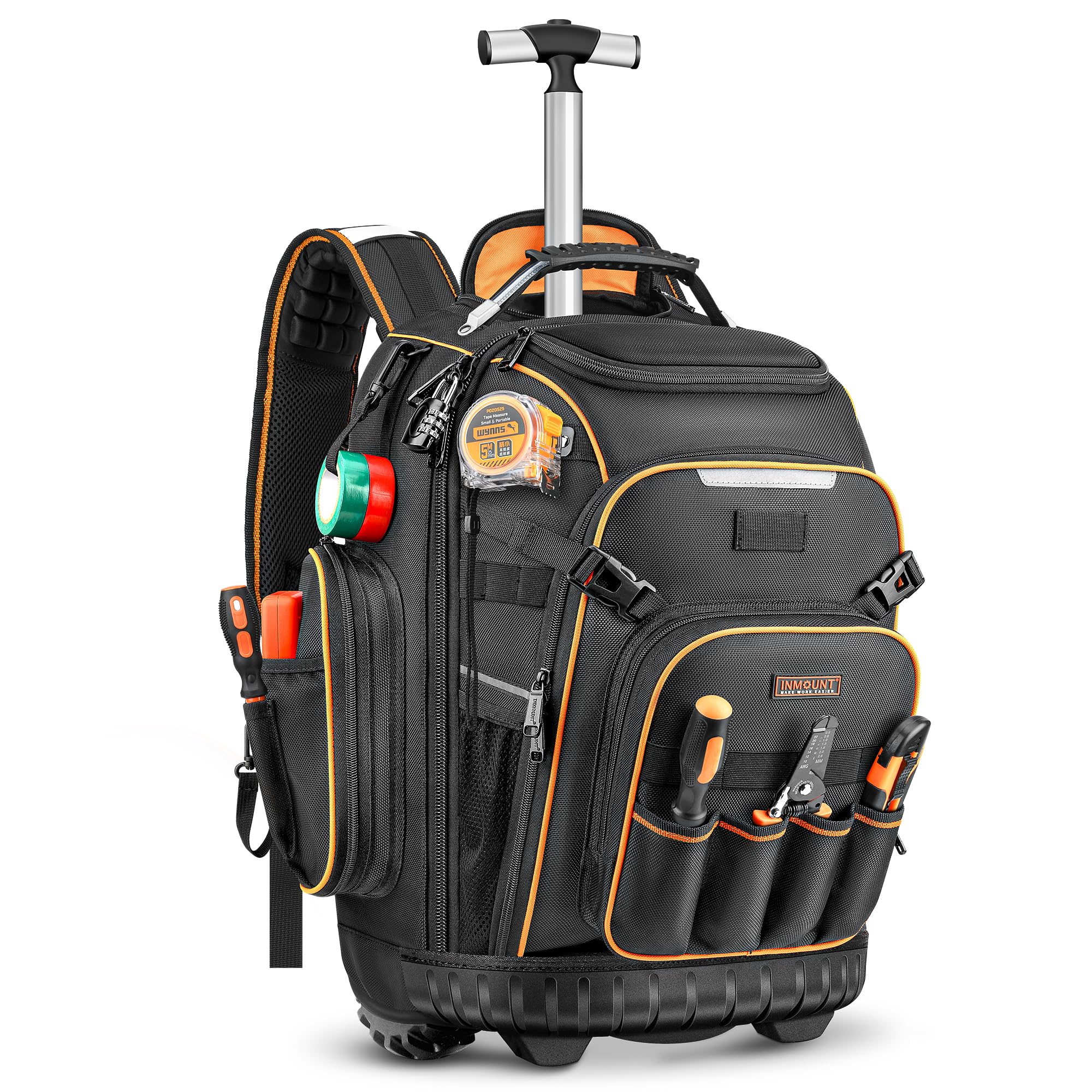 Tool Backpack Bag With Wheel Heavy Duty Rolling Tool Backpack Hvac On Wheel Tool Bag For Men For