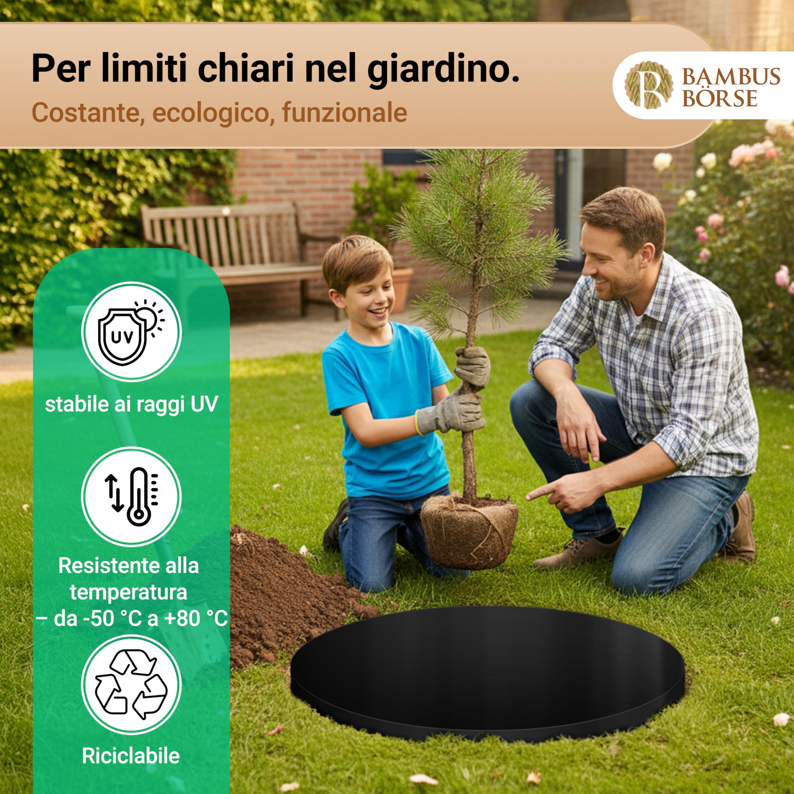 Barriera per Radici - Barriera per rizomi con Binario di bloccaggio Alta 70 cm, Spessa 2 mm, Lunga 20 m - Realizzata in HDPE di Alta qualità - Barriera per rizomi di bambù