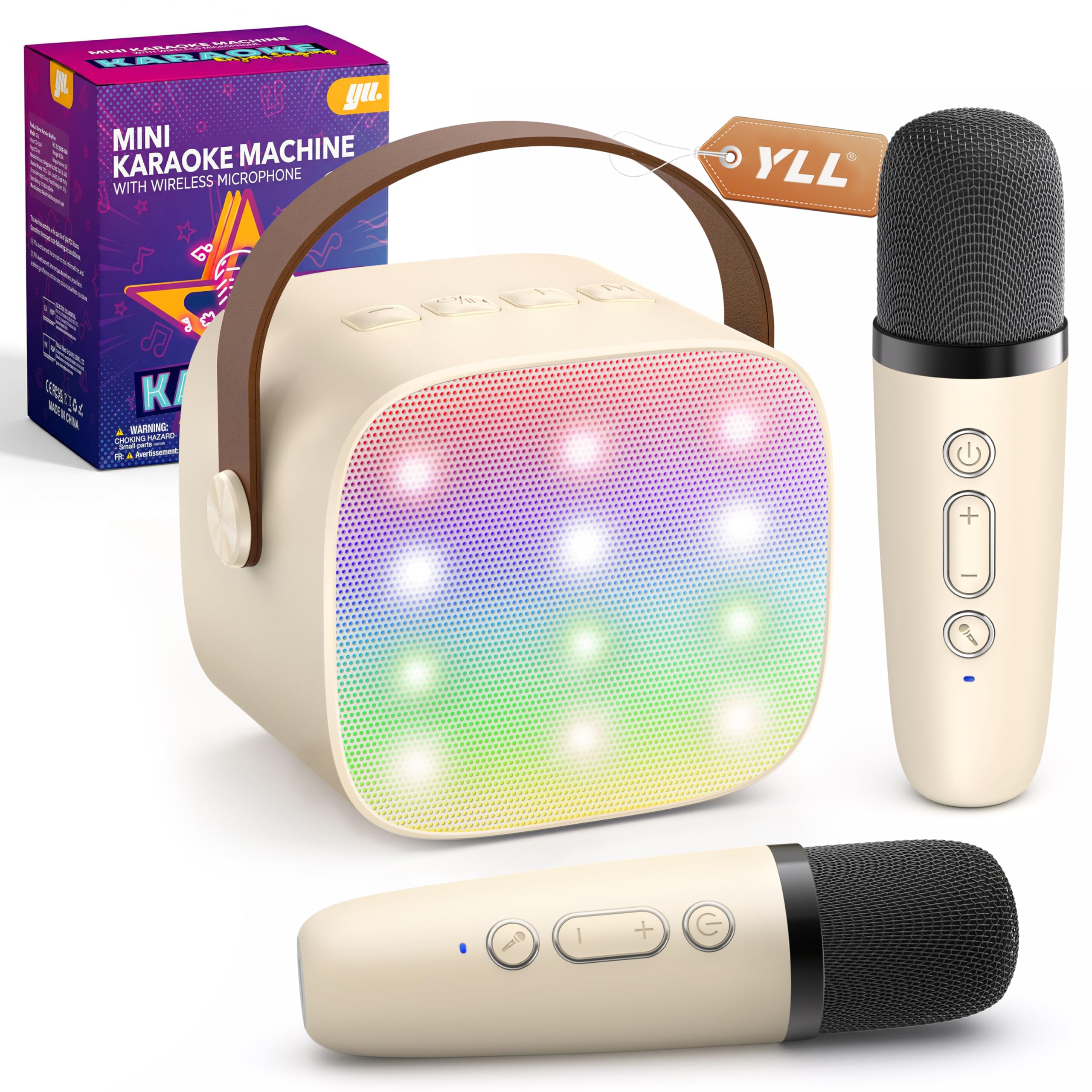 YLL Karaoke Microphone 2 Pack(K1 Beige), K1-L