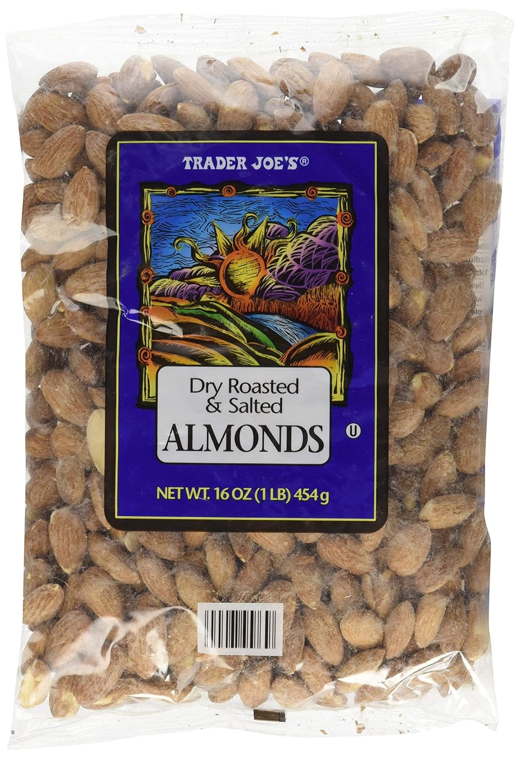 Trader Joe's Dry Roasted & Salted Almonds, Packaging May Differ - PACK OF 2