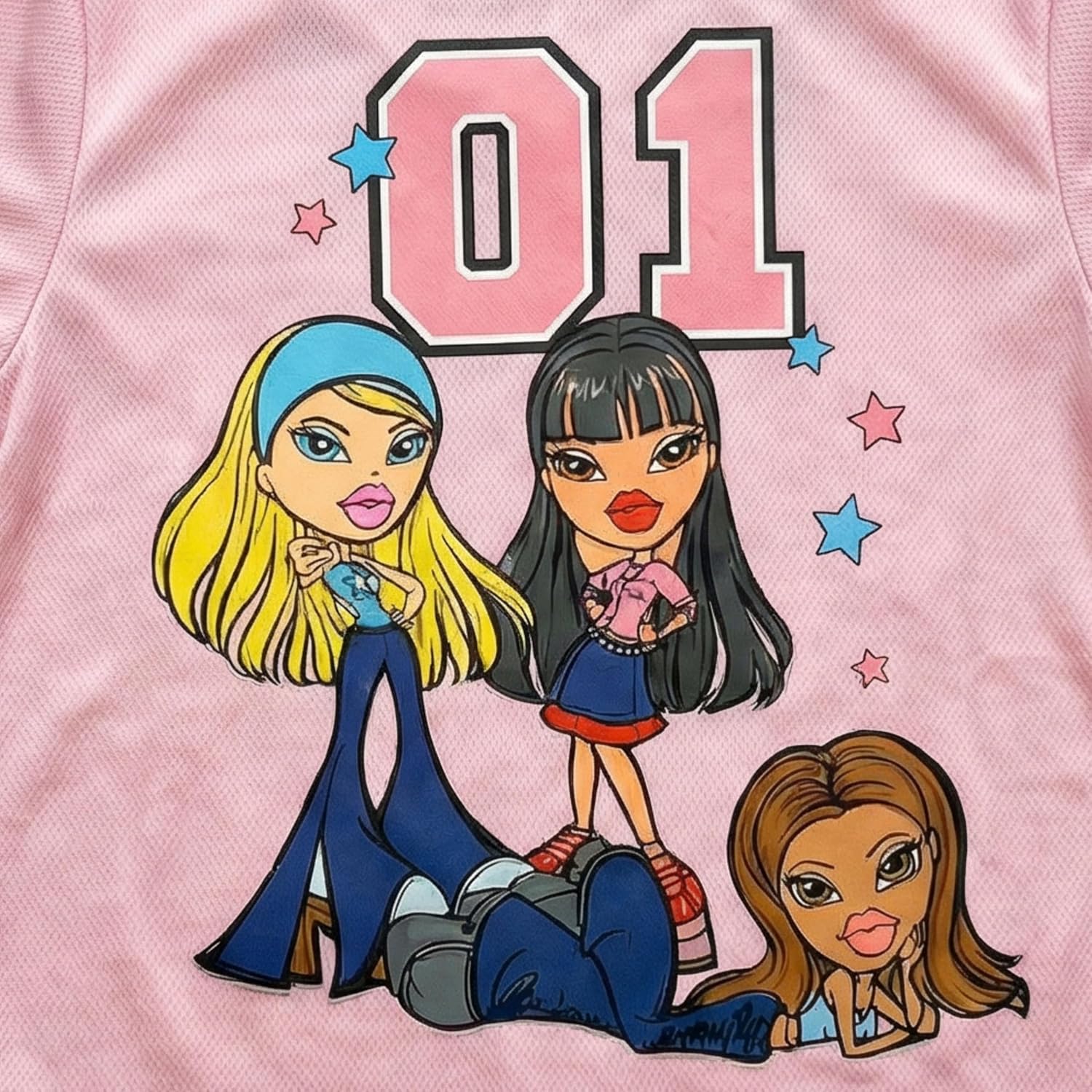 Bratz Girls Baseball Jersey Shirt, Button-Down Mesh Graphic Top, Youth Sizes 7–16