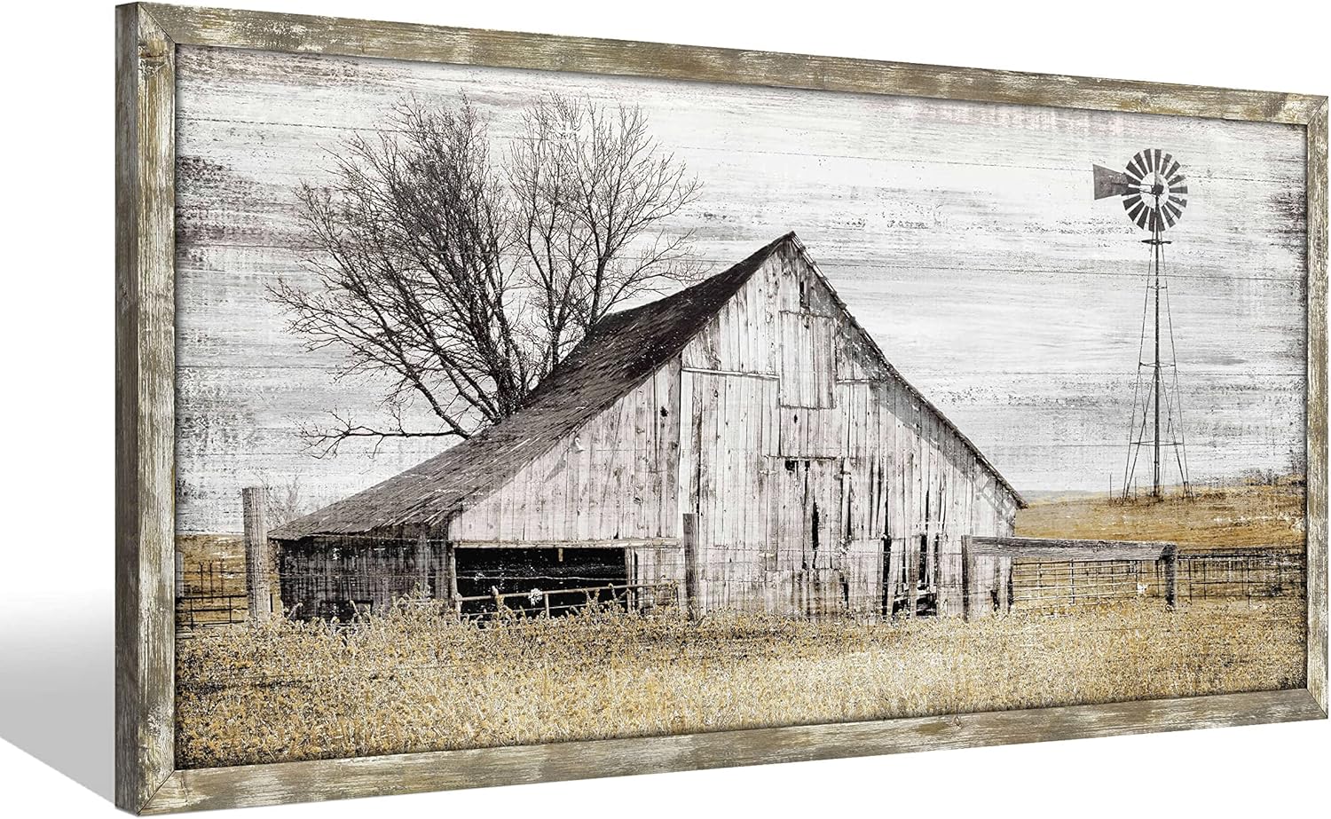 Barn Wall Art Decor Picture Bedroom Framed Farmhouse