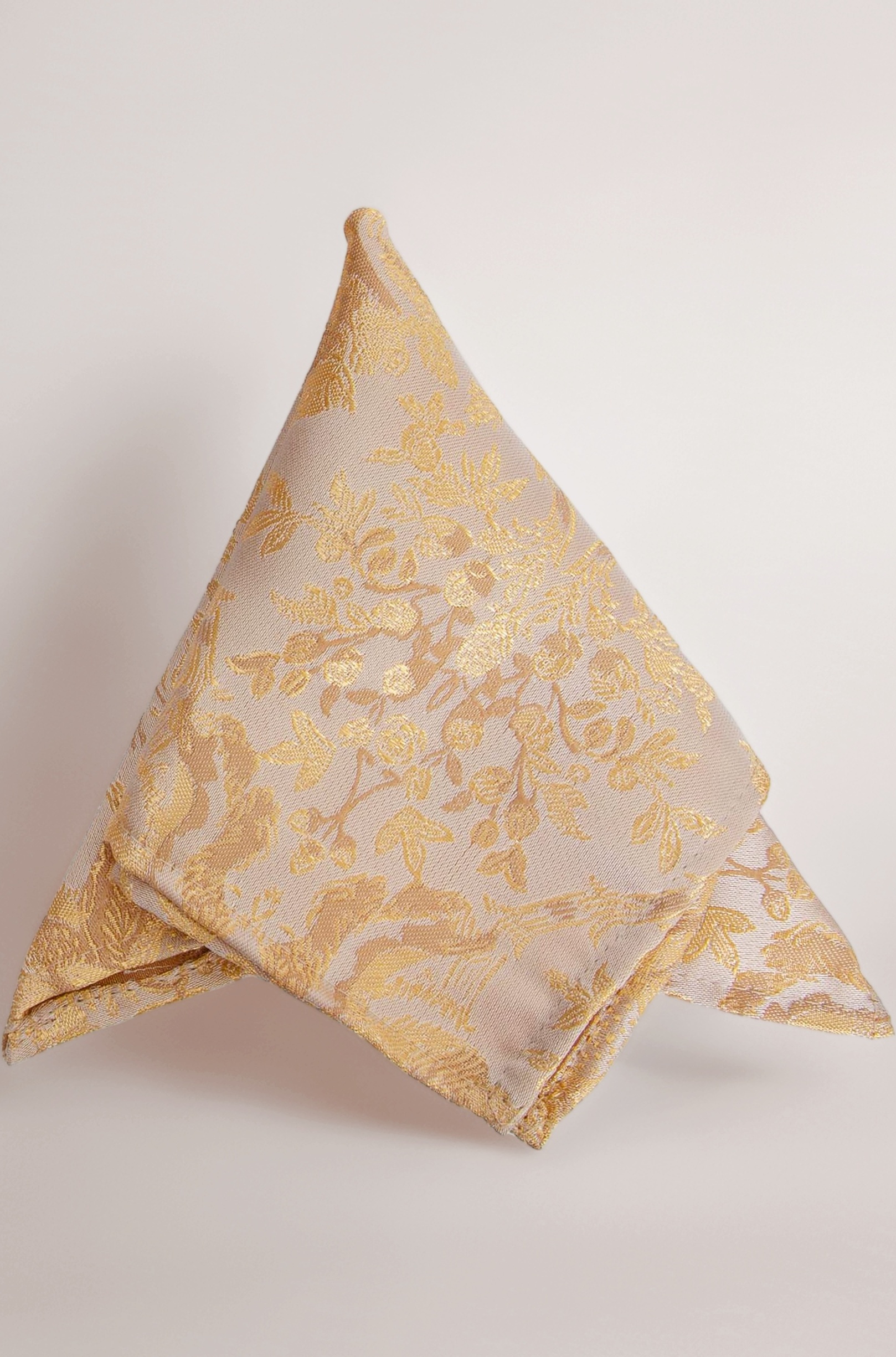 Men's Microfiber Gold Pocket Square