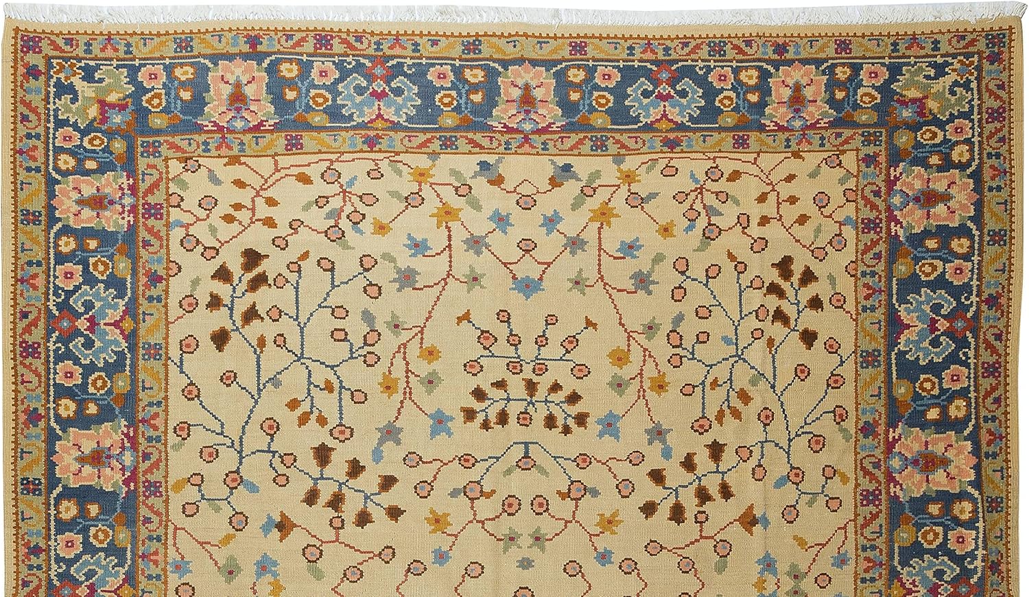 8.8x9.7 Ft Rare Size Rug, Turkish Handmade 1960's Carpet, Outstanding Unique Rug