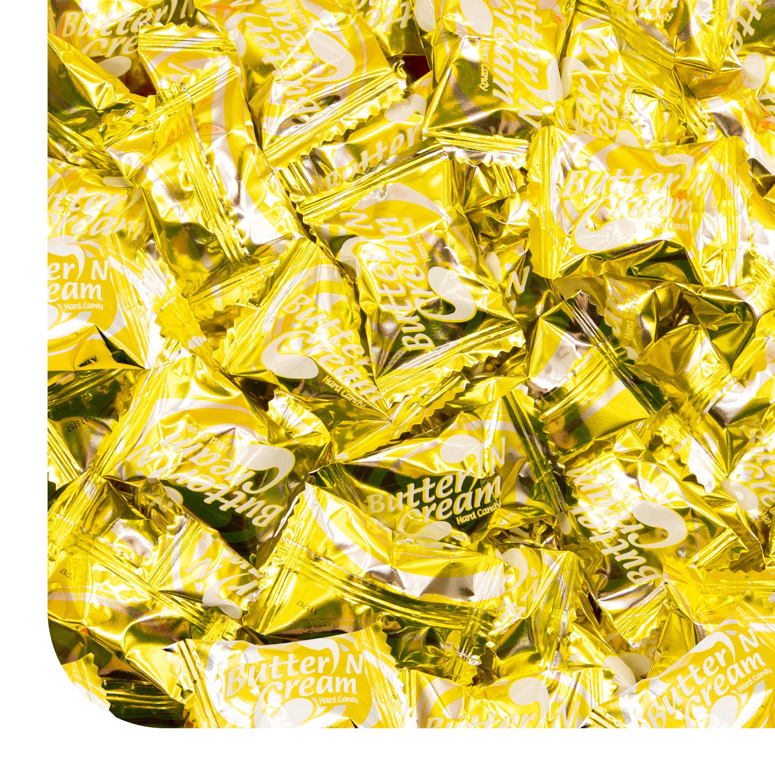 Butter N Cream Hard Candy - 3 Pound Bulk Pack - Gold Wrapped Hard Candy Individually Wrapped -