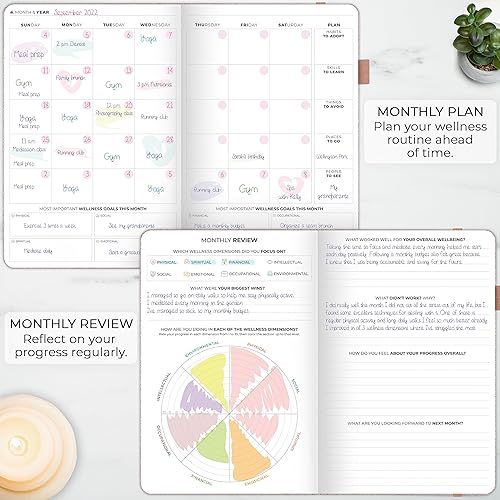 Miniatura 5 de Clever Fox Wellness Planner Premium - Diario de estilo de vida diario para apoyar la salud, la nutrición y el ejercicio - Diario de vida saludable