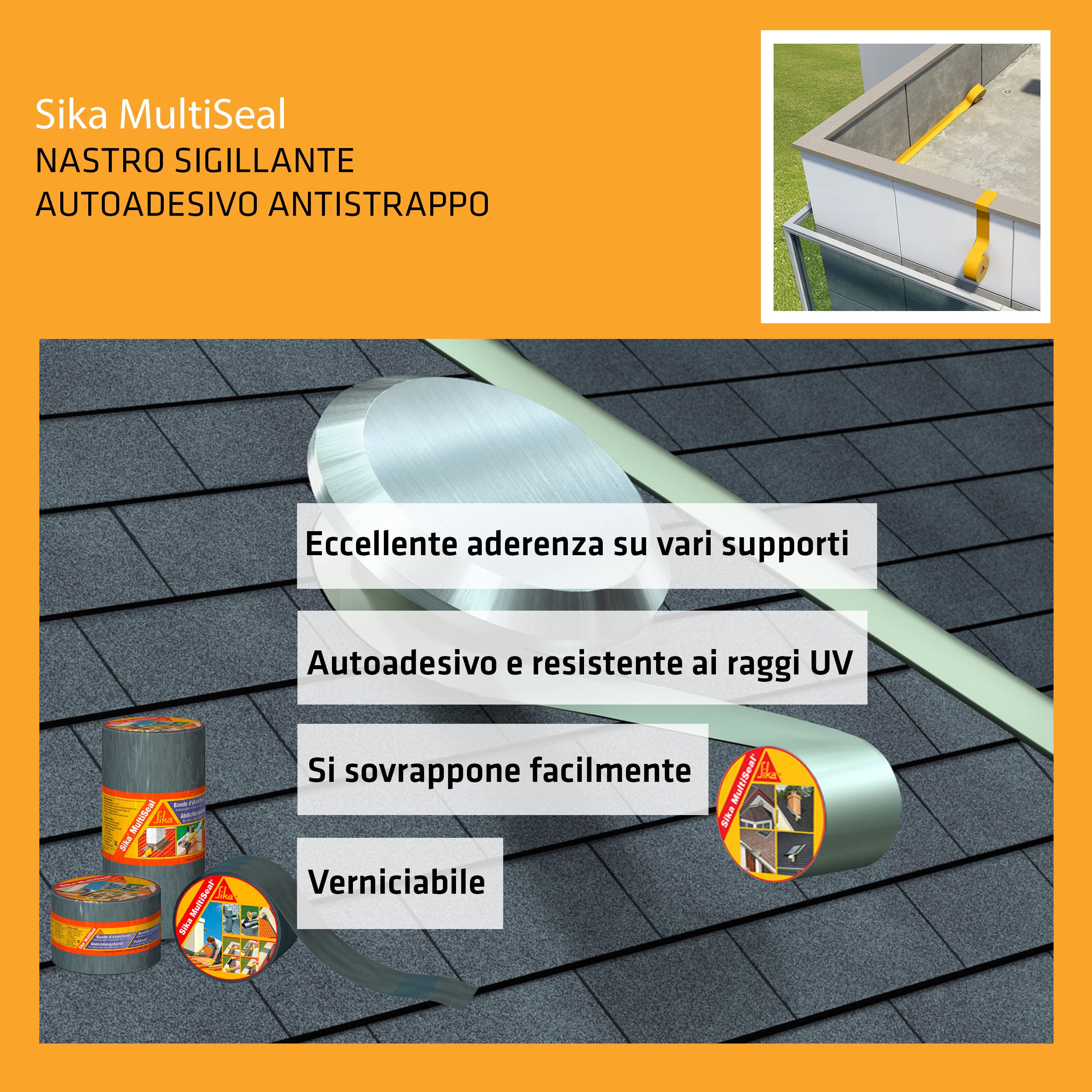 Sika Taśma uszczelniająca MultiSeal BT aluminiowa – idealna do uszczelniania i szybkich napraw – samoprzylepna – 10 m x 100 mm