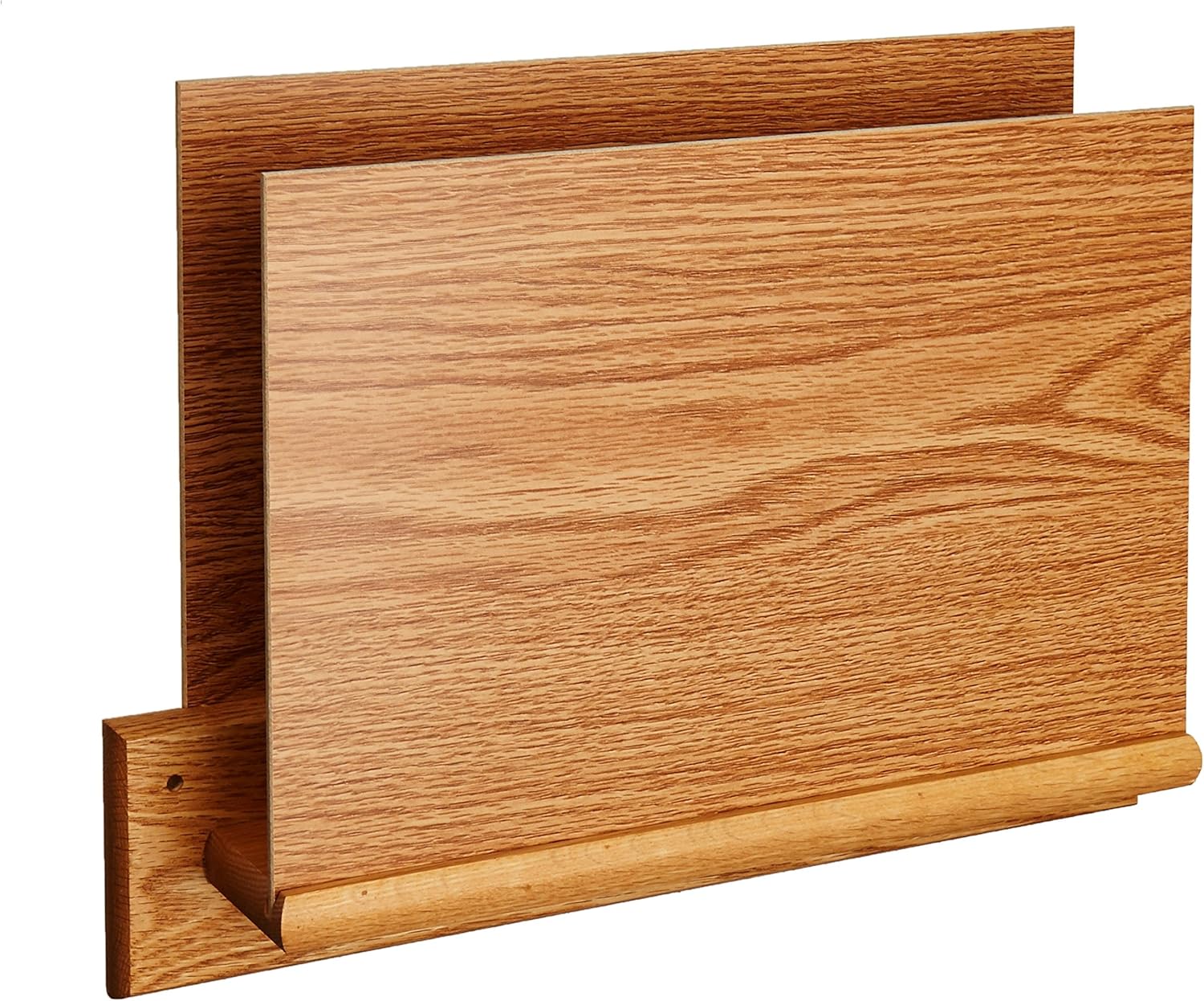 Wooden Mallet Square-Mount Open-End File Holder, HIPAA Compliant, Letter Size, Light Oak