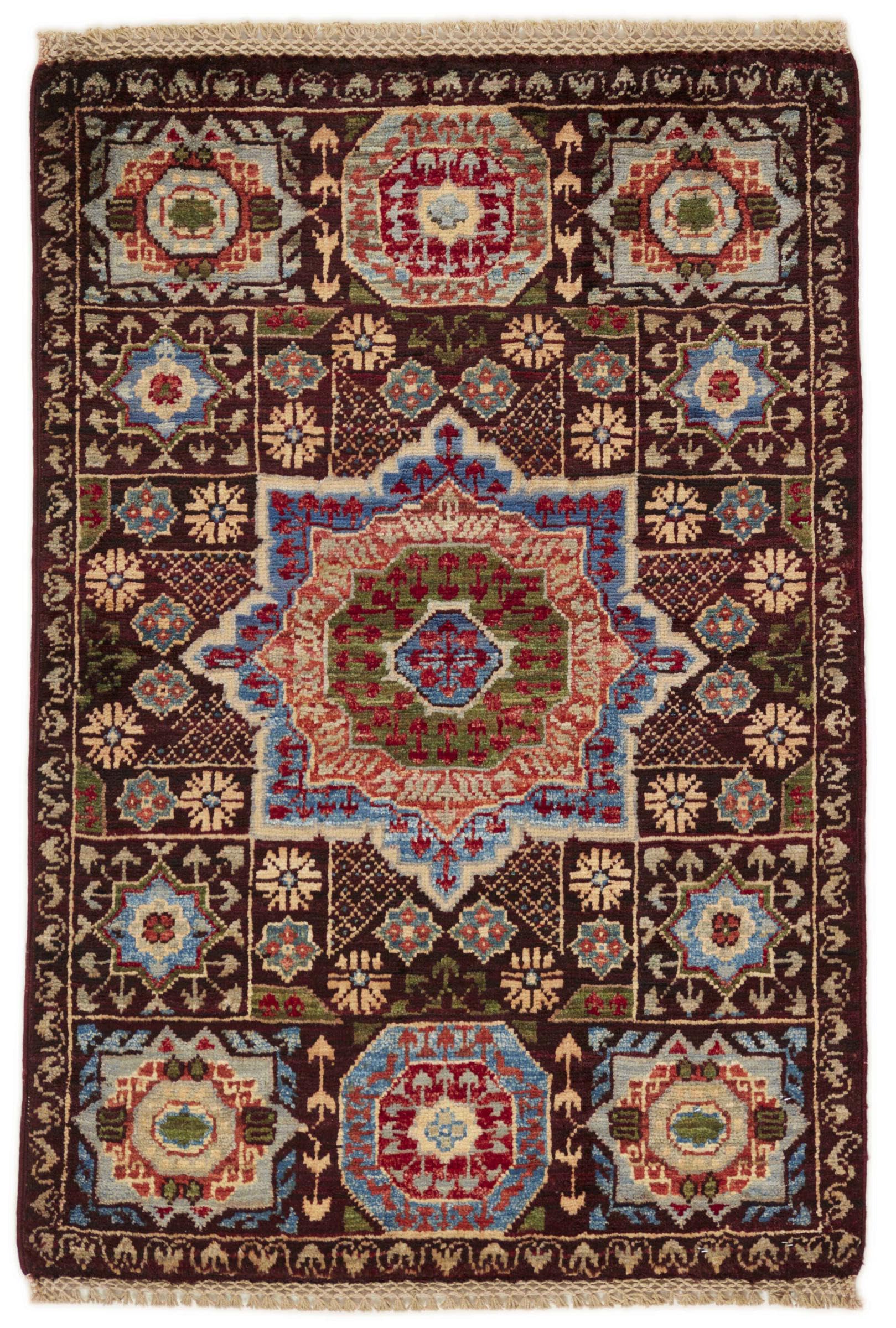 Tapis Mamluk 59x89 noué à la main tapis d'orient laine Pakistan pour sol