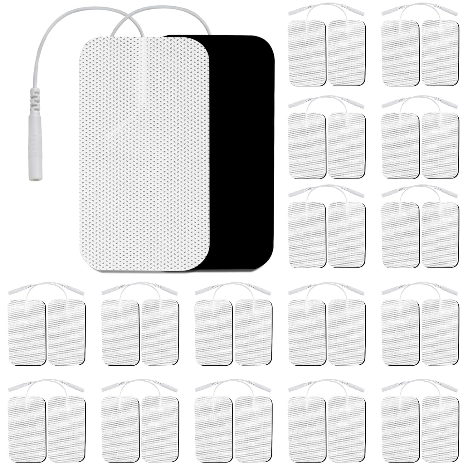 TENS Unit Pads, 40 Pcs 2x3.5 Inches TENS Unit Replacement Pads, Large