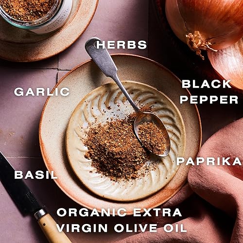 Miniatura 3 de Dalkin & Co. Gaby's Everyday, mezcla de hierbas, ajo y pimentón ahumado, condimento versátil para despensa y cocina, tarro reutilizable ecológico,