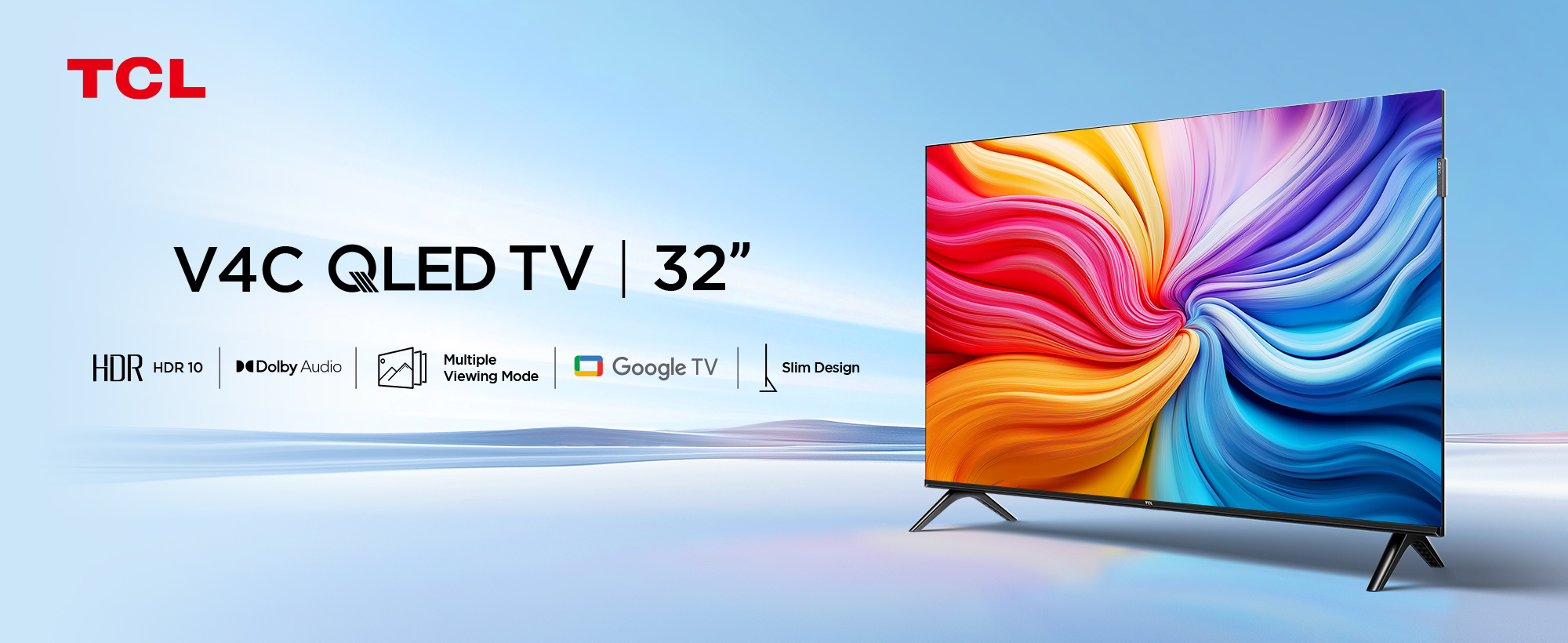 TCL 80 cms (32 inches) V4C Series HD Ready Smart QLED Google TV