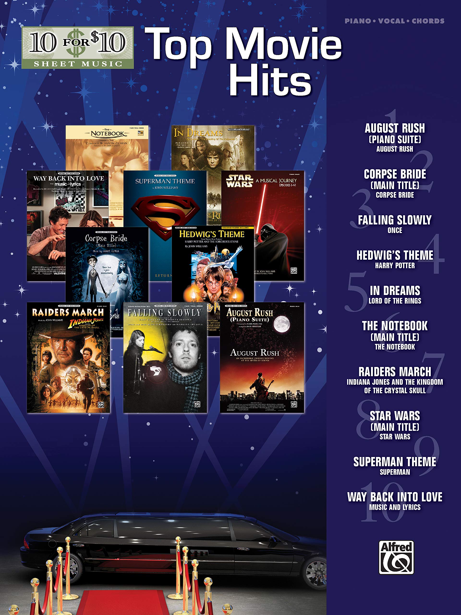 10 for 10 Sheet Music Top Movie Hits: Piano/Vocal/chords