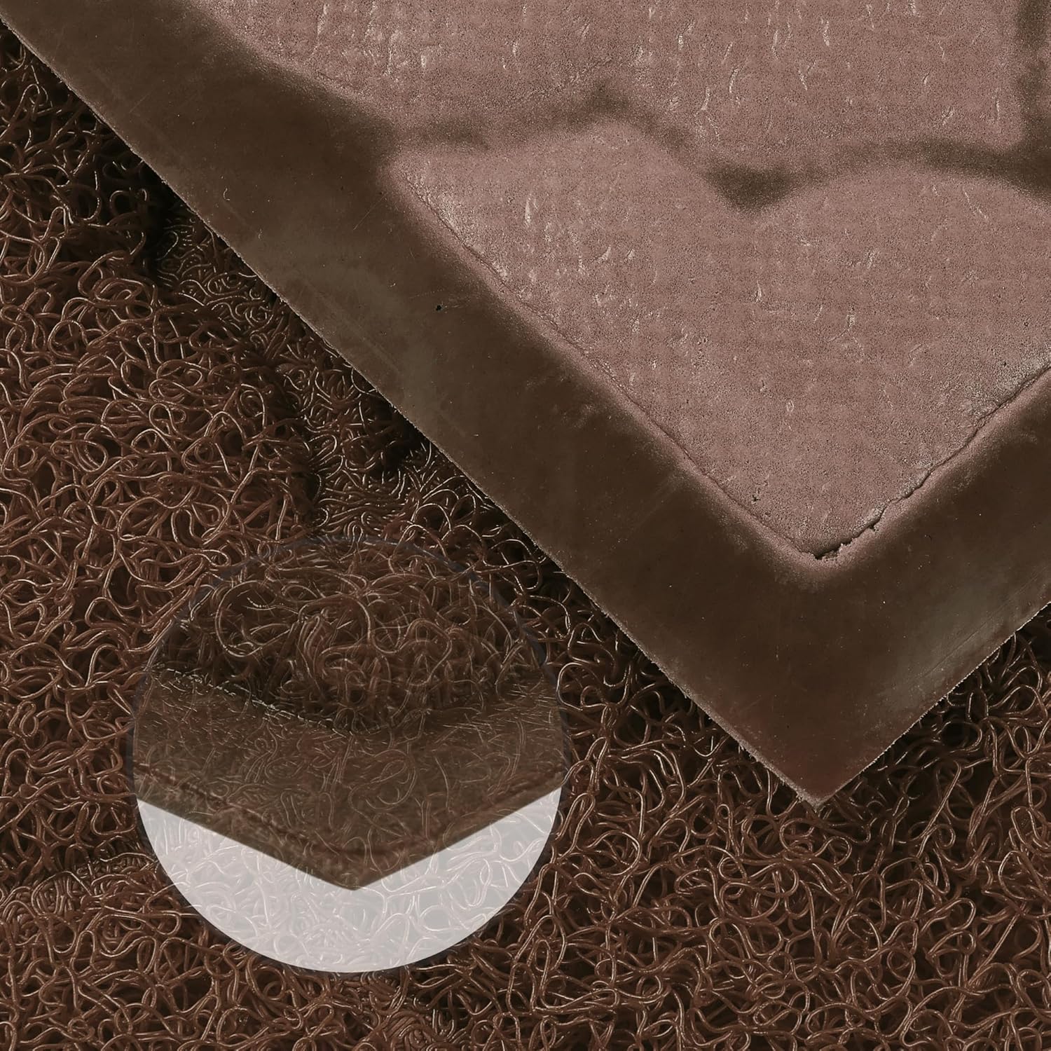 uxcell Front Door Mat Entryway Low Profile Design Floor Mat Solid Color Durable Dust Mat for Shoe Scraper Non Slip Entrance Door Mat 18" x 30" Brown