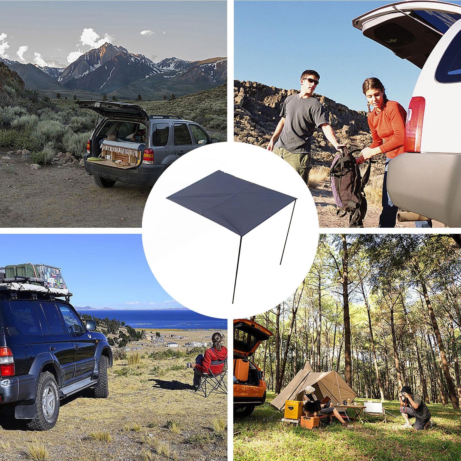 Store de toit pour voiture - Élégant camping - Protection solaire UV50+ résistant aux intempéries - PU3000 mm - Store latéral pour et sur-atterrissage (matériel inclus dans la livraison) - Utilitaire