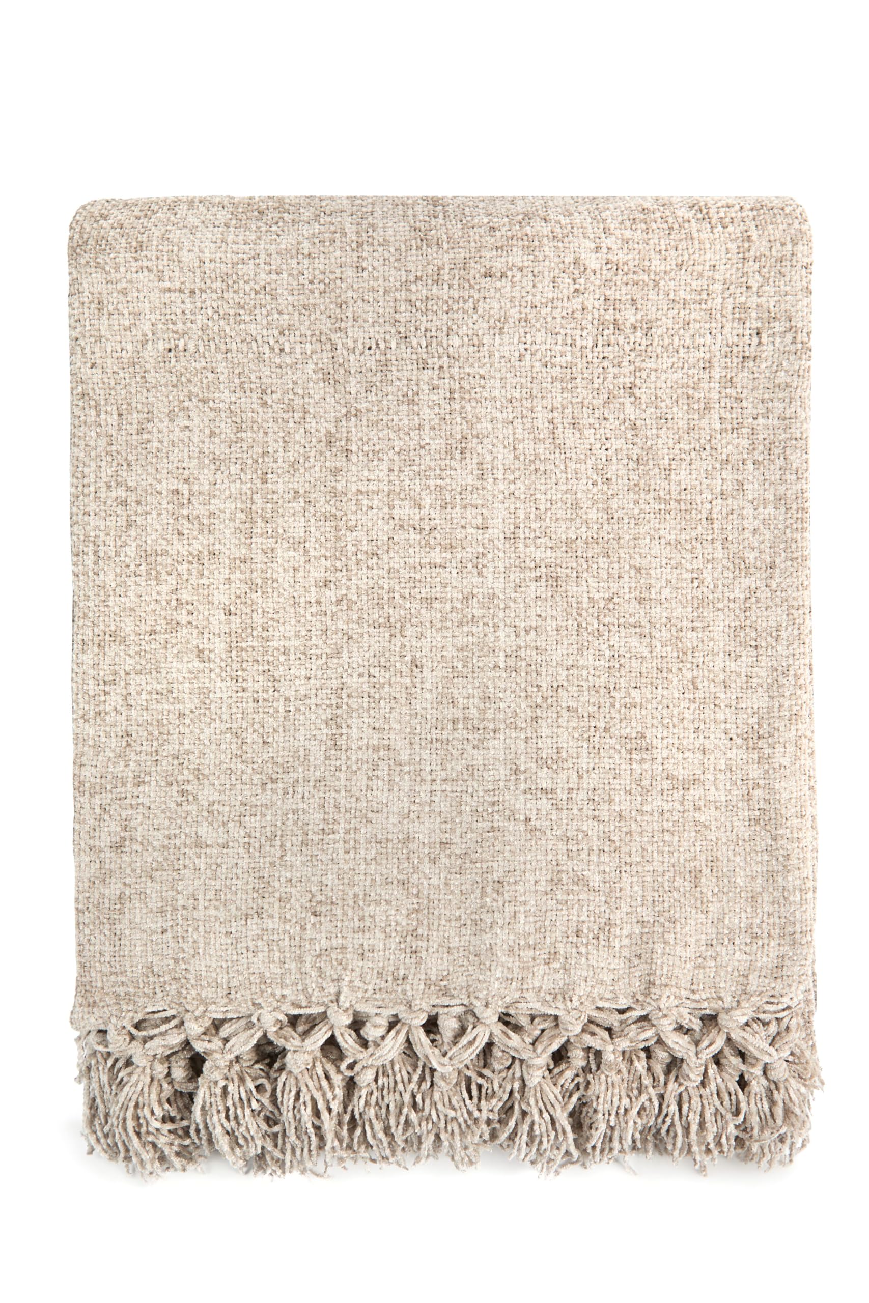 Emma Barclay  Grey Throw Blanket Soft Chenille Darcy in Size 152x203cm, Sports Direct
