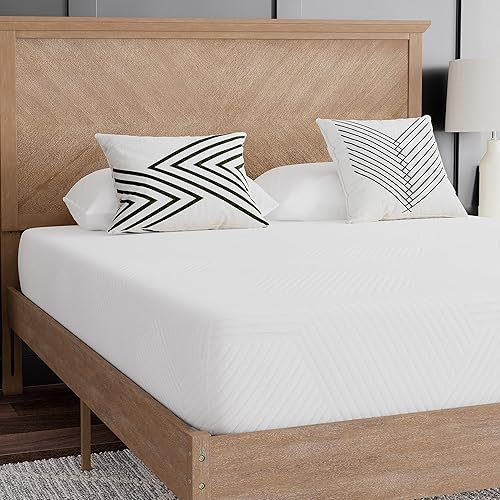 EMMA + OLIVER Camellia Colchón matrimonial en una caja, espuma viscoelástica de 8 pulgadas, base de poliéster de 6 pulgadas con gel refrescante de