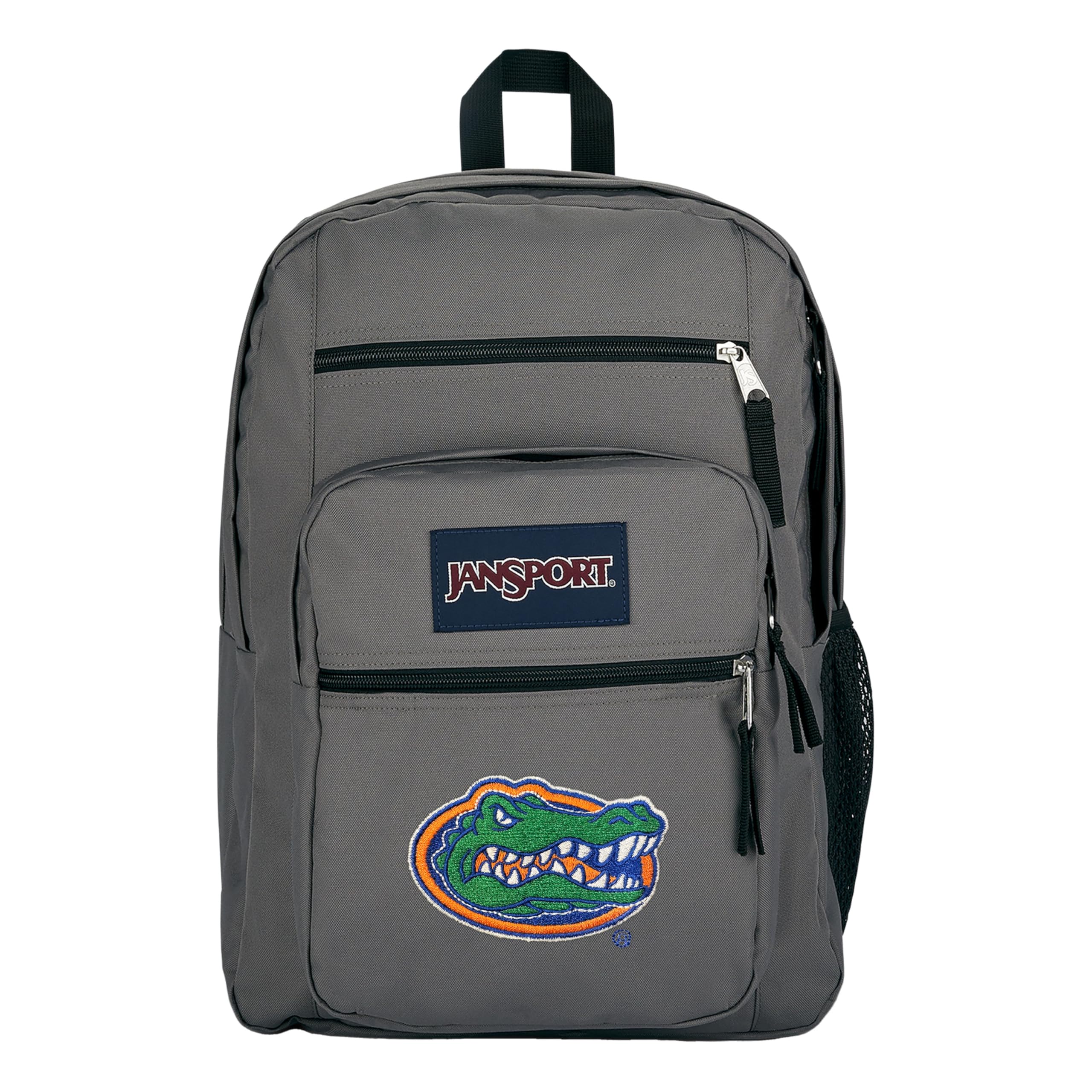 JanSport NCAA Officially Licensed Backpack, Florida Gators, Big Student with Padded 15-Inch Laptop Sleeve, 2 Compartment Computer Bag with Bottle Pocket &amp; Haul Handle, Book Rucksack, Graphite Grey