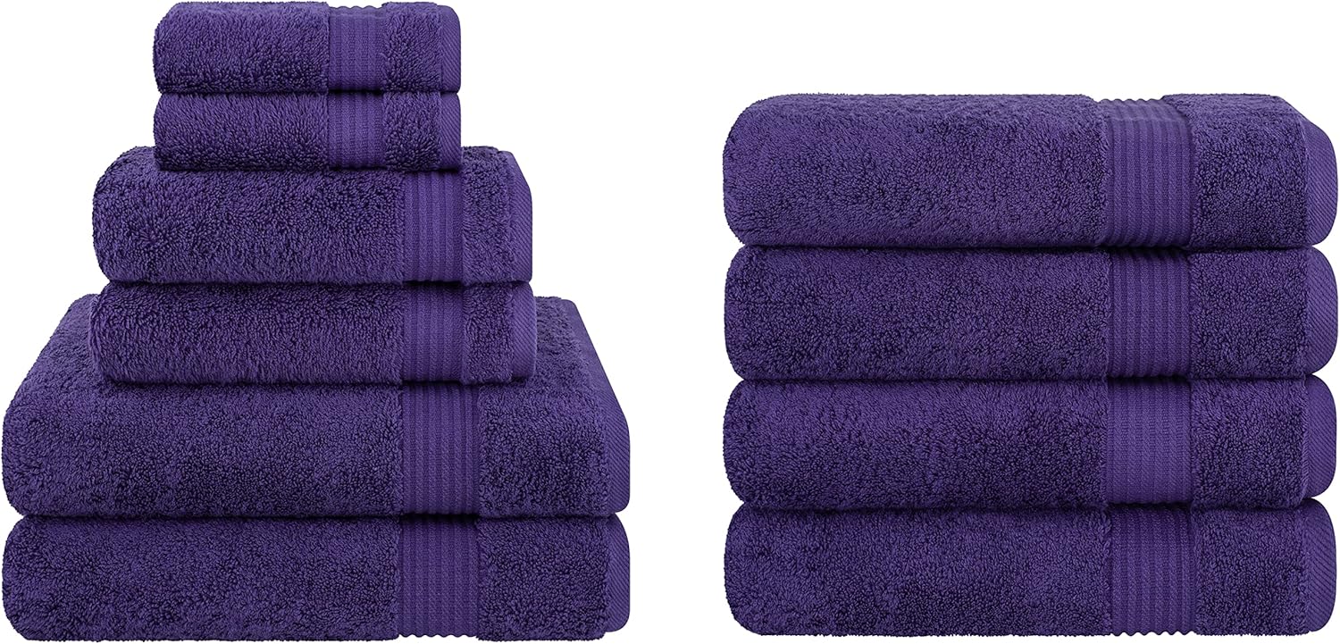 Cotton Paradise, 6 Piece Towel Set and 4 Piece Bath Towel Set Bundle