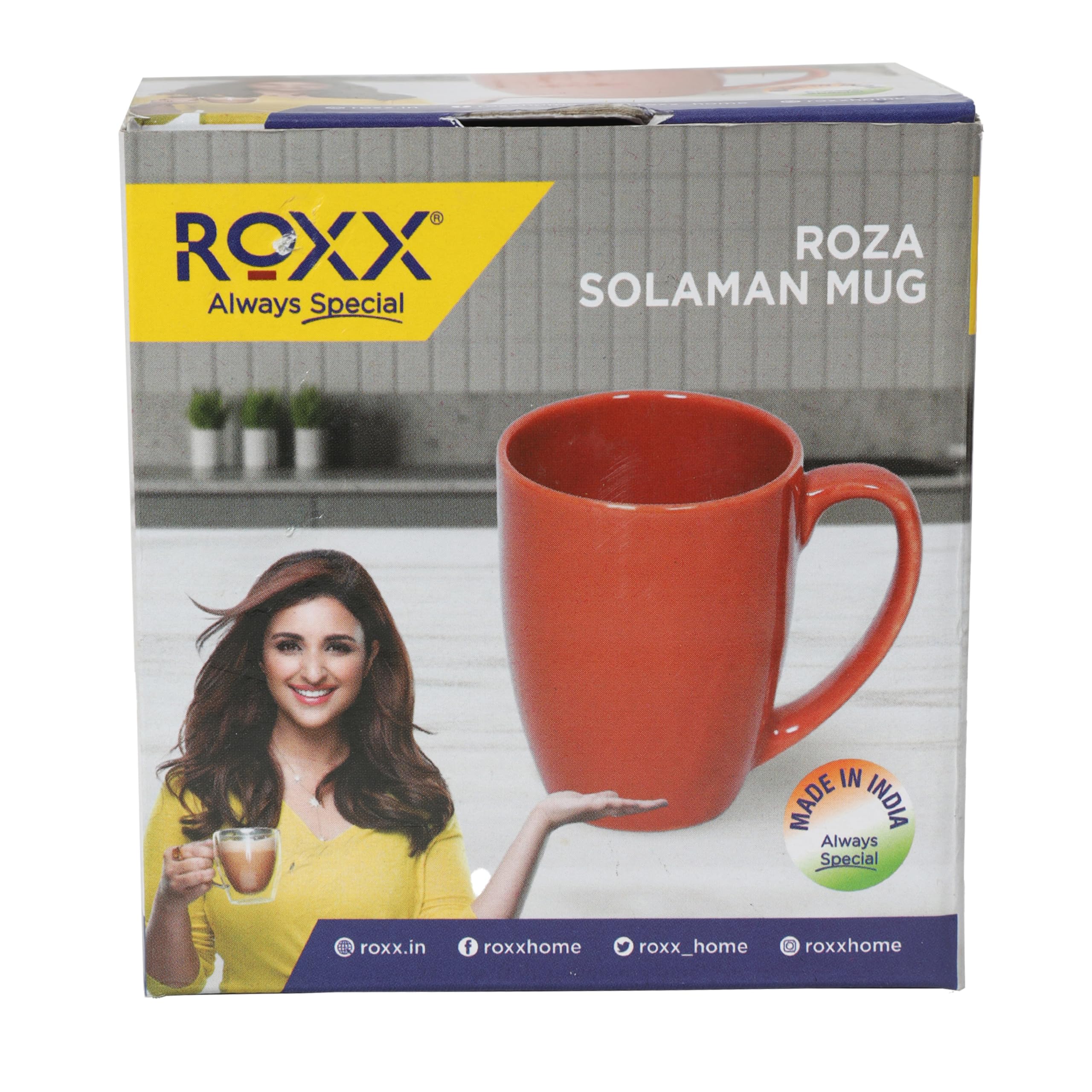 Buy Roxx Roza Salmon Coffee Mug, 320ml, Red Online at Low Prices