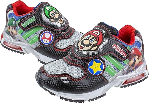 Super Mario Brothers Mario y Luigi Zapatillas para niños, Mezcla de luz,  para Correr, para niños, tamaño 11 a 3, Negro, 12MUS Niño Pequeño :  Amazon.com.mx: Ropa, Zapatos y Accesorios