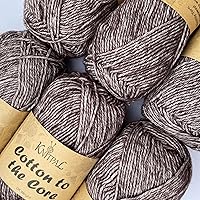 Vista 28 de Cotton to The Core - Hilo de algodón para ganchillo, paquete de 6 (852 yardas/300G), patrones gratuitos, apto para principiantes, hilo suave