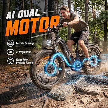 FREESKY Ranger Air 4000W 210Nm AI Dual Motor Electric Bike for Adults
