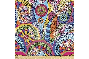 Ambesonne Mandala Fabric by The Yard: Vibrant Tapestry for Creative Expressions