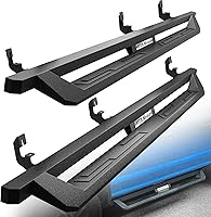 Vista 13 de YITAMOTOR - Estribos de 6 pulgadas compatibles con 2015-2026 Chevrolet Colorado/GMC Canyon Crew Cab, barras laterales de aluminio negro Nerf