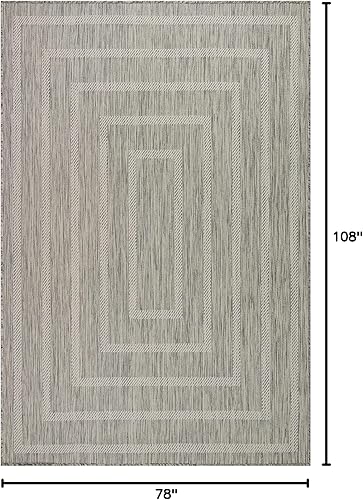 Vista 66 de Adiva Rugs - Alfombra para interior y exterior, tapete fácil de limpiar, resistente a la intemperie y las manchas, para comedor, patio, terraza