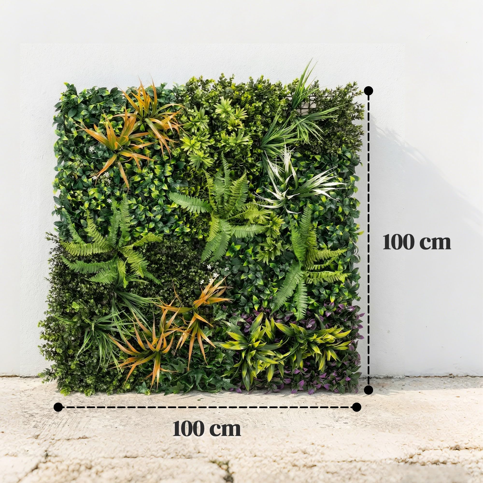 Outsunny Seto Artificial Ocultación Jardín en Rollo 1x1 m Pantalla de Valla de Privacidad de Hiedra Artificial Fácil Montaje para Terraza Balcón Exterior Decoración de Hojas Verde