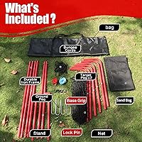 Vista 5 de Volleyball Rebounder Net 7x4 Ft, 5-Angle Adjustable Rebounder Net for Practicing Digging, Setting, Spiking, Bounce Back Training Equipment with 2